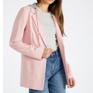Shoe Dazzle Rose Blazer with Gray Hoodie